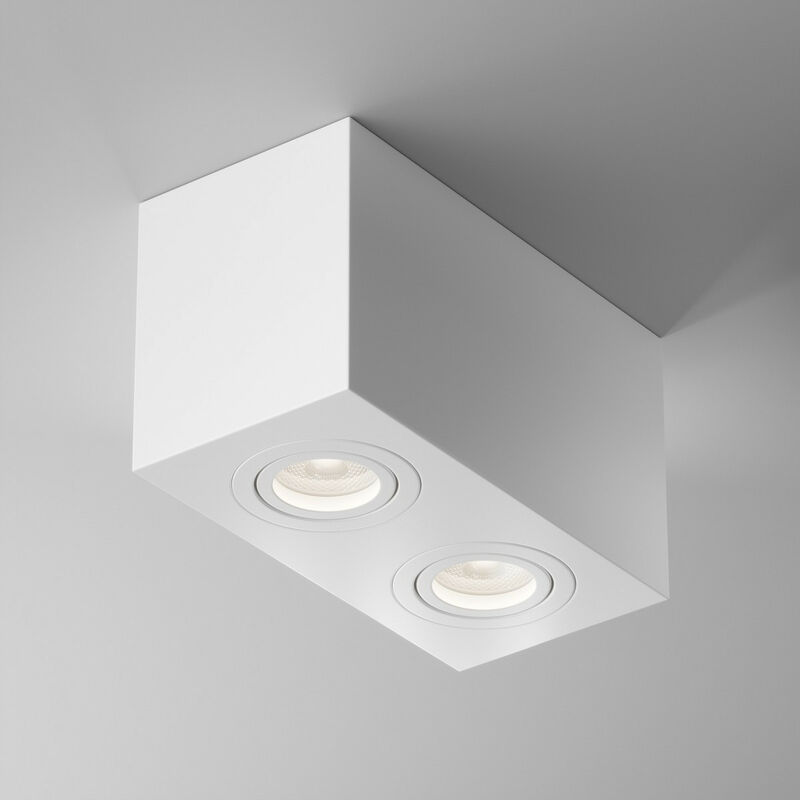 Maytoni Atom Faretto da incasso a 2 luci bianco