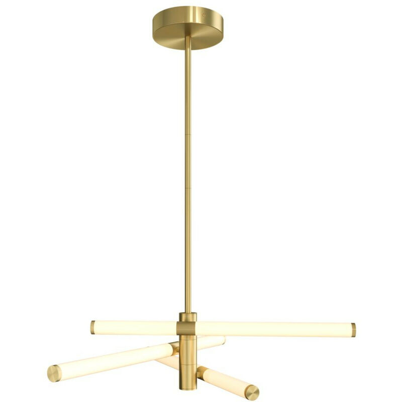 Axis Modern Integrated Pendant Ceiling Light Gold, 3000K, Acrylic Frosted Shade - Maytoni