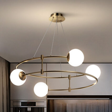 Maytoni Balance Moderne zylindrische Pendel-Deckenleuchte Gold, Glasschirm