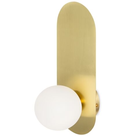 Maytoni Bao Applique moderne a globo oro 1xG9 paralume bianco