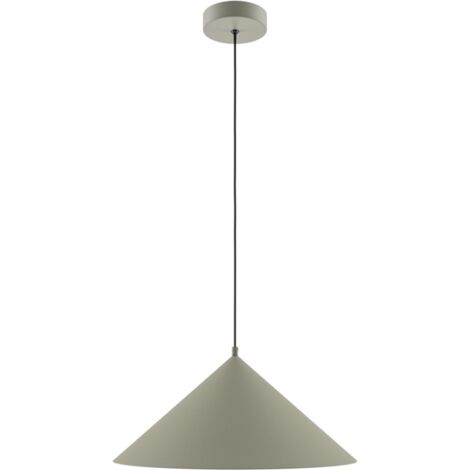 Maytoni Basic Cone Lampadario moderno a cupola da 35 cm, colore cachi, paralume grigio 1xE27