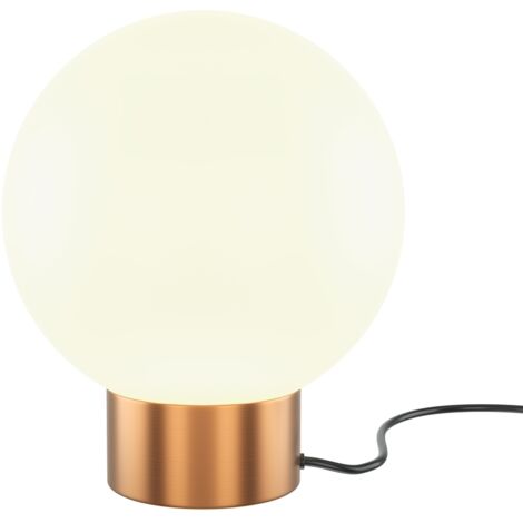 Maytoni Basic Form Lampada da tavolo moderna a globo, oro, 1xE14, paralume bianco