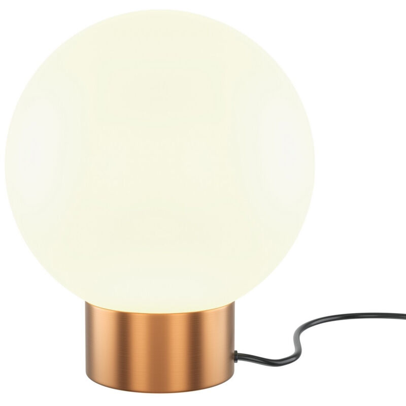 Maytoni Basic Form Lampe de table Globe moderne dorée 1xE14 abat-jour blanc Maytoni Basic Form Lampe de table Globe moderne dorée 1xE14 abat-jour blanc
