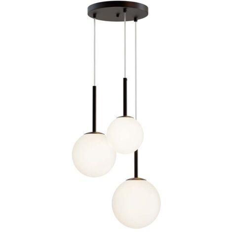 Maytoni Basic form Maytoni Basic Form Plafonnier Suspendu Moderne à 3 Lumières Noir Mat E14