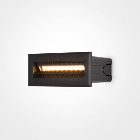 Maytoni Bosca Applique d'extérieur encastrable noire, 13,7 cm, 3000K IP65