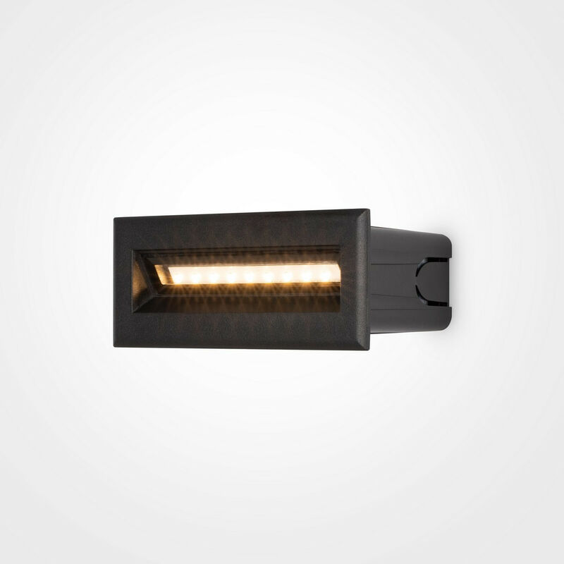 Bosca Applique d'extérieur encastrable noire, 13,7 cm, 3000K IP65 - Maytoni