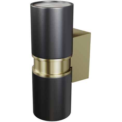 Maytoni Bowery Lampada da parete per esterni Up Down Nero, Ottone IP54 2xGU10