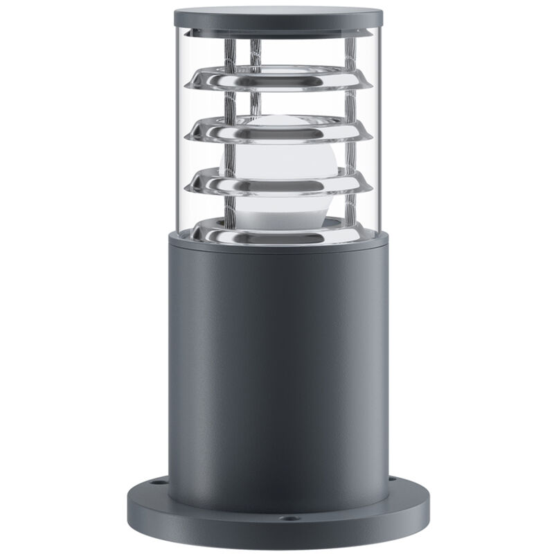 Image of Lampada Da Terra Moderna Da Esterno Alluminio Grigio 1 Luce E27 60W Ip54