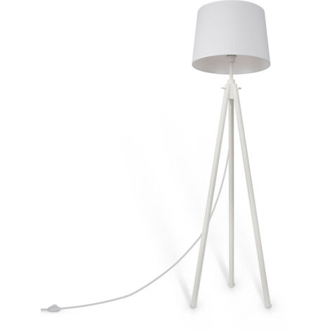 Maytoni Calvin Lampada da terra moderna a treppiede bianca 1xE27