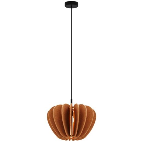 Maytoni Cambio Lampadario moderno a sospensione nero 1xE27 paralume in terracotta