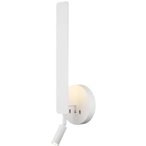 Maytoni Combo Lampada da parete moderna per lettura da comodino, bianca, 700 lm