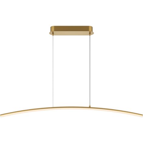 Maytoni Curve Lampadario moderno a sospensione da bar in ottone, 1150 lm, paralume bianco