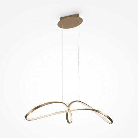 Maytoni Curve Plafonnier LED Moderne Intégré Or 4000K