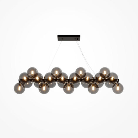 Maytoni Dallas Plafonnier suspendu moderne à 25 lumières noir, abat-jour noir, G9