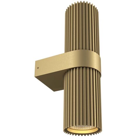 Maytoni Dynamics Applique murale moderne haut et bas dorée 2xGU10 abat-jour blanc