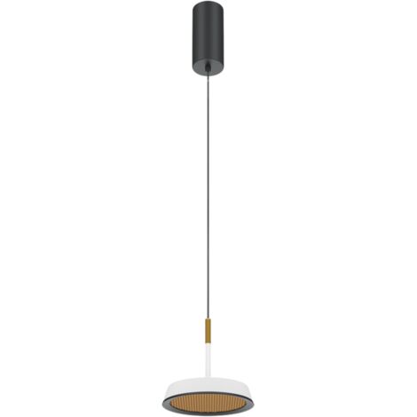 Maytoni El Lampada a sospensione moderna da soffitto nera 3000K 800lm bianco, paralume oro