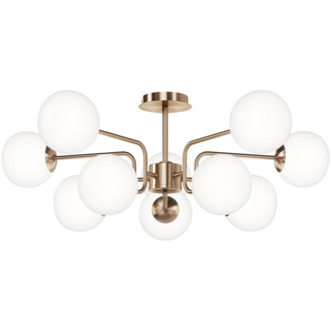 Maytoni Erich Plafoniera Moderna Globo a 10 Luci Ottone E14