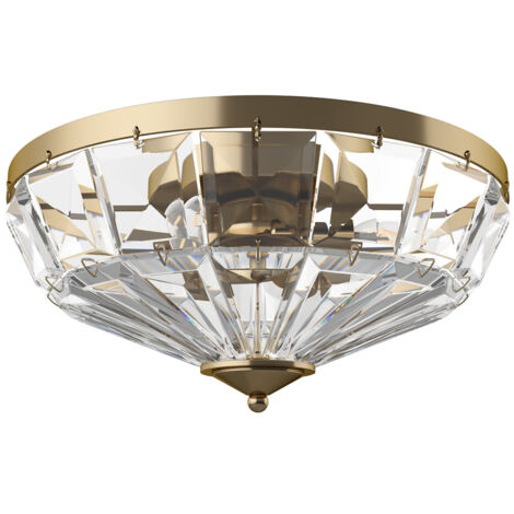 Maytoni Facet Plafonnier semi-encastré Neoclassic Bowl doré