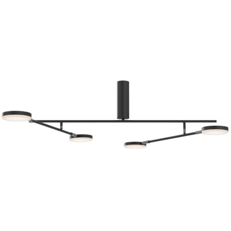 Maytoni Fad Moderna plafoniera a LED semi-incassata con barra a 2 bracci, nera 3000K 1450lm