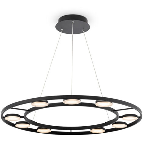 Maytoni Fad Plafoniera a sospensione a LED nera moderna Fad integrata