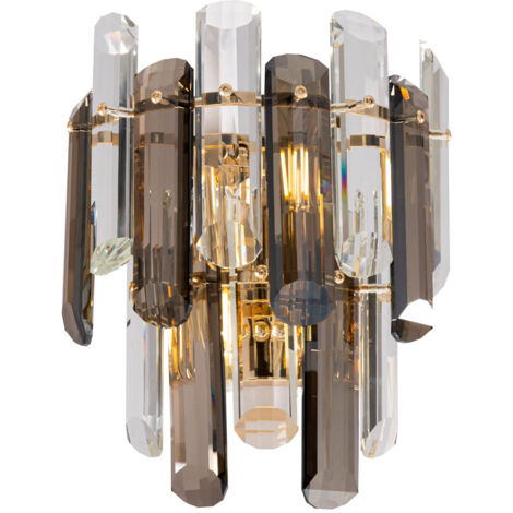 Maytoni Flare Lampada da parete neoclassica in vetro e cristallo Oro