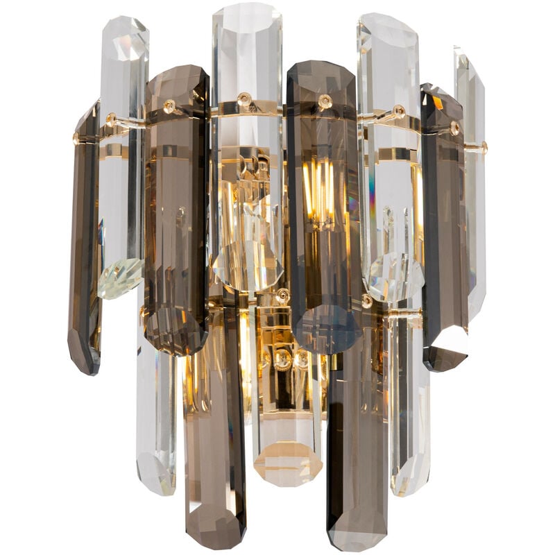Flare Neoclassic Glass & Crystal Wall Lamp Gold - Maytoni