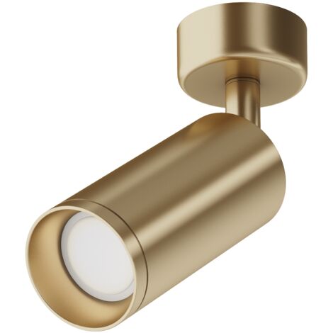 Maytoni Focus plafoniera GU10 ottone 1 luce 19,5cm alluminio
