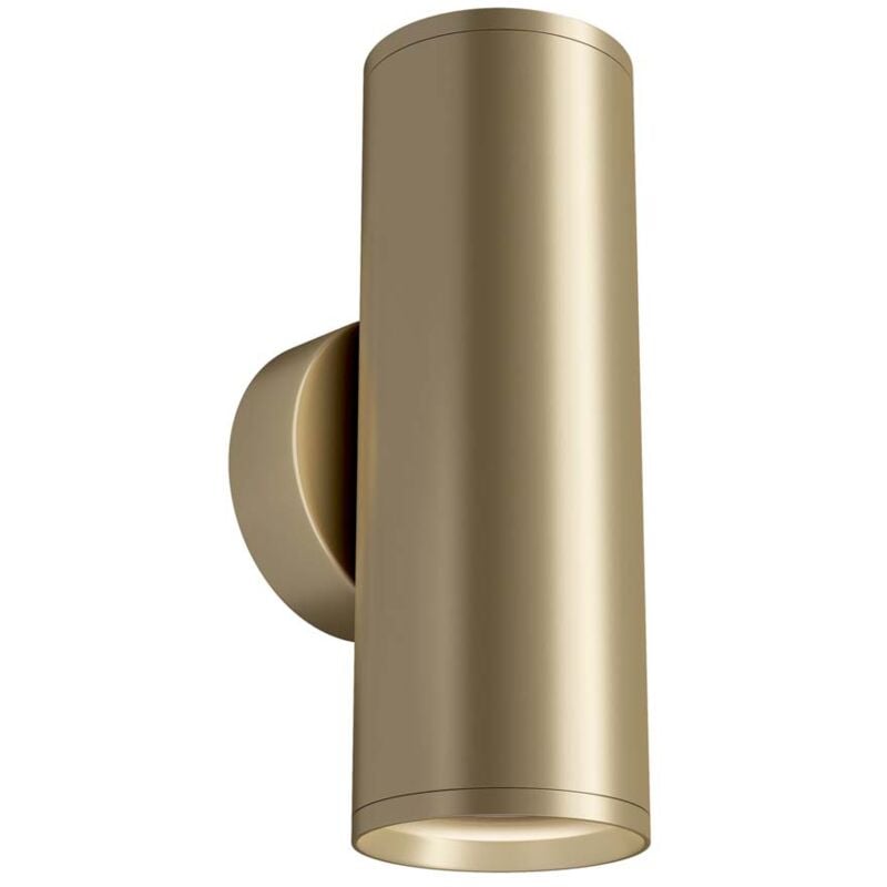 Applique murale applique lampe de salon Up Down 1 flamme aluminium or mat h 15 cm