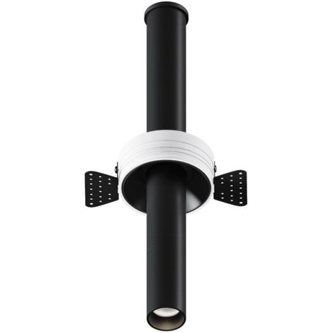 Maytoni Focus T Faretto da incasso senza cornice da 30 cm, nero 3000K, 460 lm