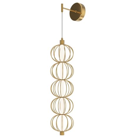 Maytoni Golden Cage Lampada da parete moderna a LED integrata oro 3000K 1100lm