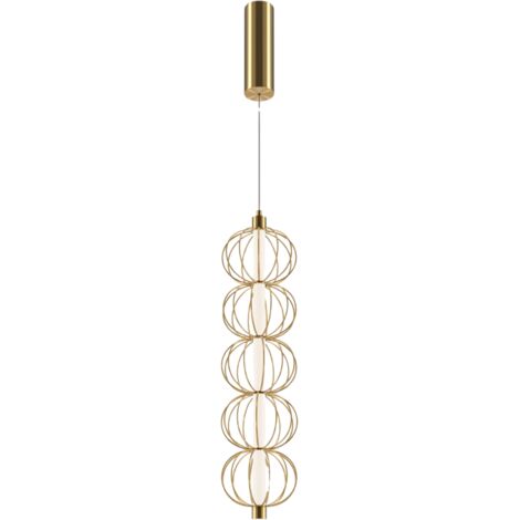 Maytoni Golden Cage Lampadario moderno a sospensione oro 3000K 1050lm