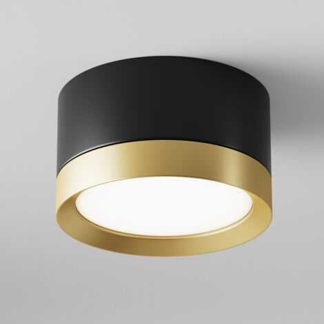 Maytoni Hoop Aufbau-Downlight Schwarz, Gold, 5 cm, GX53