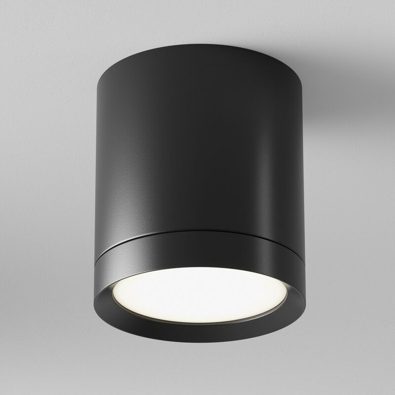 Hoop Downlight montato su superficie nero, 9,6 cm
