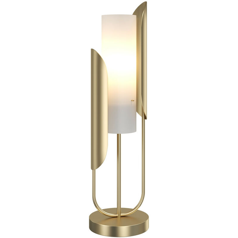 Ipresso Table & Floor Table Lamp Gold, Glass White Shade - Maytoni