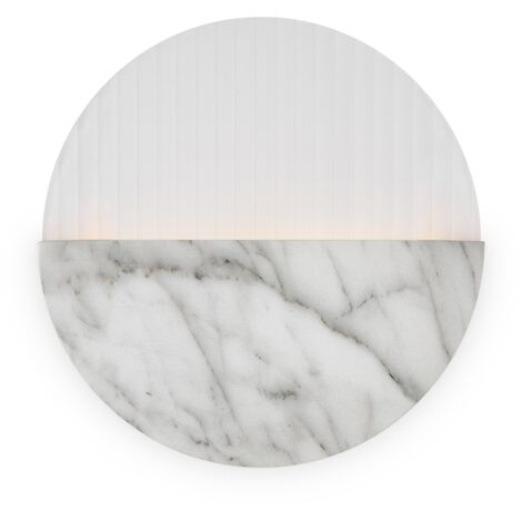 Maytoni Jupiter Lampada da parete moderna a LED integrata in marmo 3000K 200lm con paralume bianco