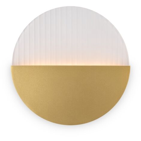 Maytoni Jupiter Lampada da parete moderna a LED integrata in ottone 3000K 200lm con paralume bianco