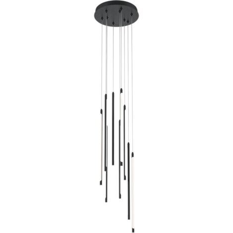 Maytoni Light Stick Lampadario a sospensione moderno Cluster Nero 3000K 3350lm Paralume bianco