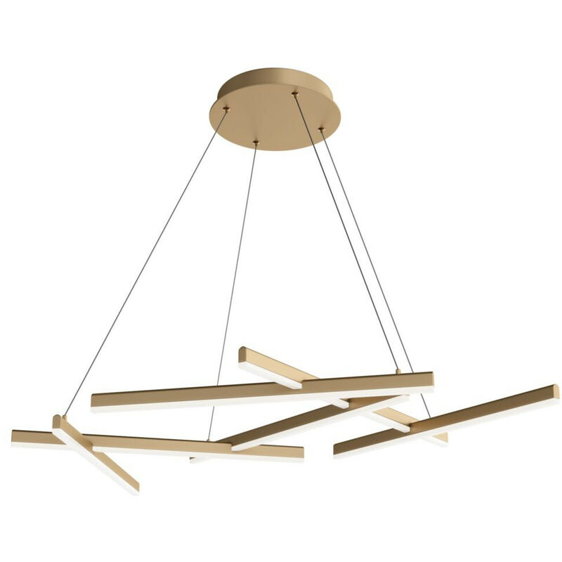 Line Modern Integrated Pendant Ceiling Light Matt Gold, 3000K - Maytoni