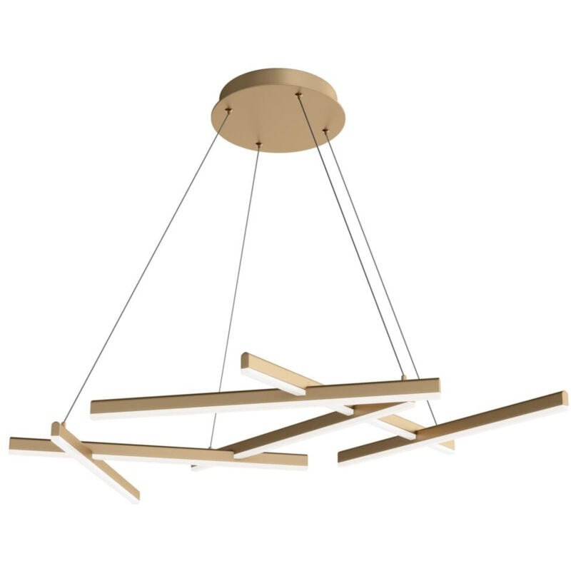 Maytoni - Line Plafonnier suspendu moderne intégré or mat, 4000K