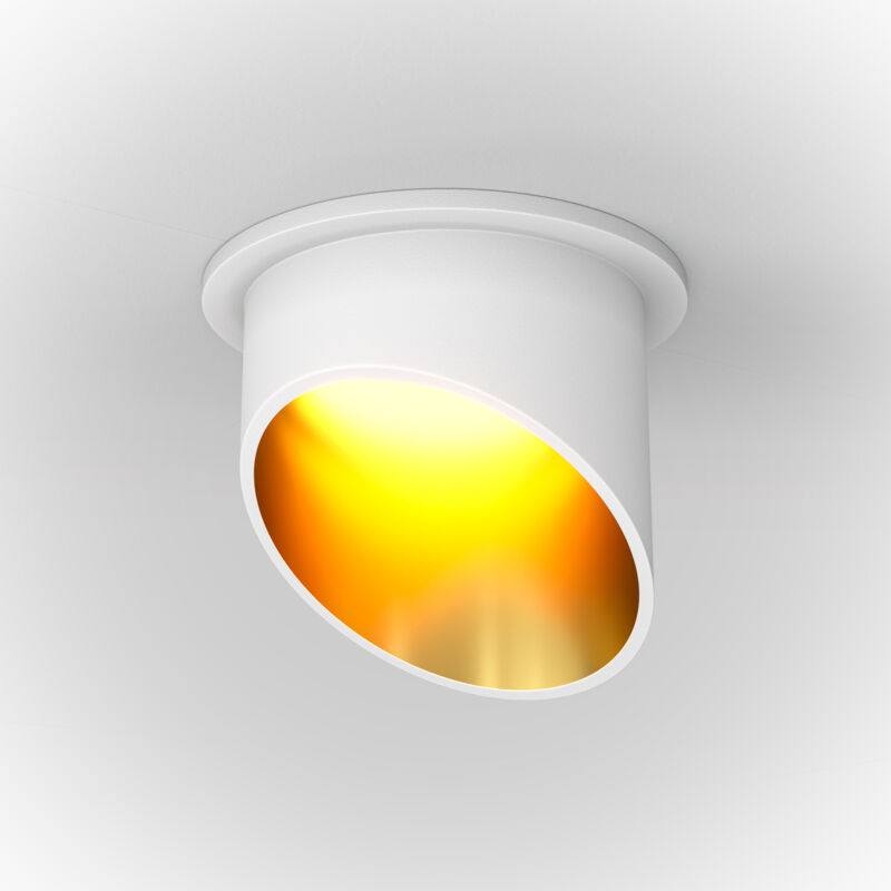 Lipari Downlight encastré blanc, or GU10 - Maytoni