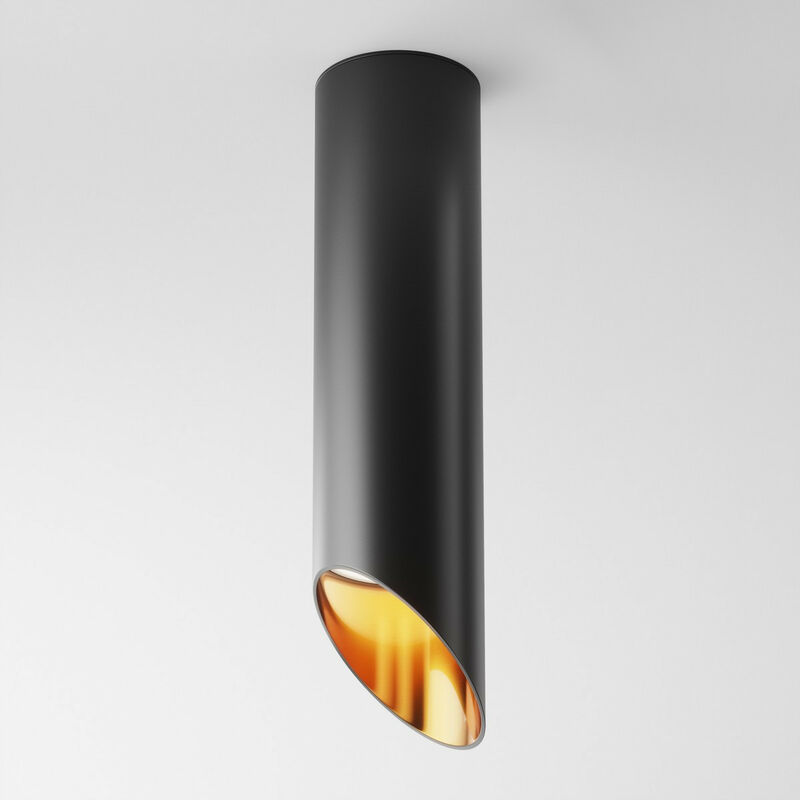 Image of Lipari Downlight montato su superficie nero, oro, 25 cm GU10 - Maytoni
