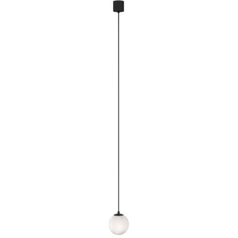 Maytoni Luna Plafonnier suspendu globe 10 cm noir et blanc 4000 K 330 lm