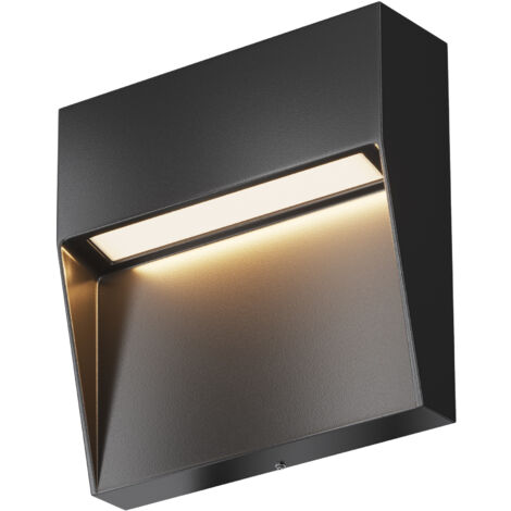 Maytoni Mane Square Lampada da parete a filo per esterni nera 3000K 100lm IP54