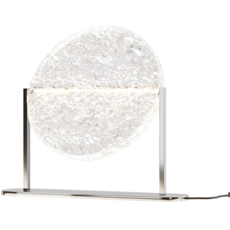 Maytoni Mangata Lampada da tavolo moderna a LED integrata dimmerabile cromata 3000K 250lm con paralume in acrilico