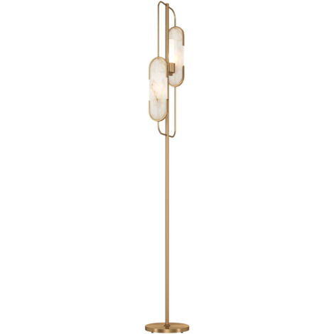 Maytoni Marmo Lampadaire Moderne 2 Lumières Or G9