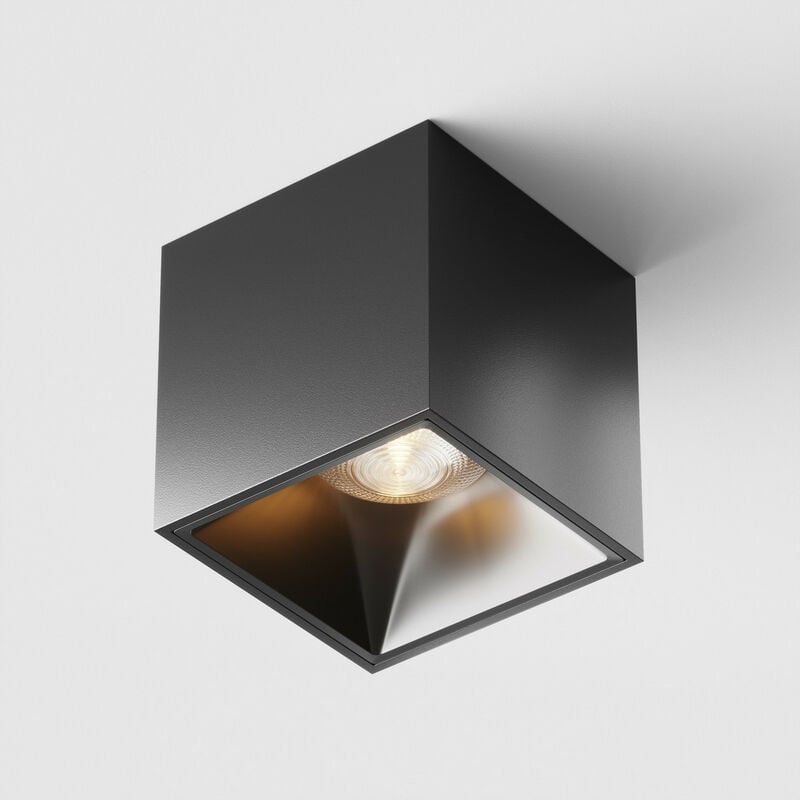 Alfa led Square Dimmable Surface Mounted Downlight Black, 840lm, 3000K - Maytoni