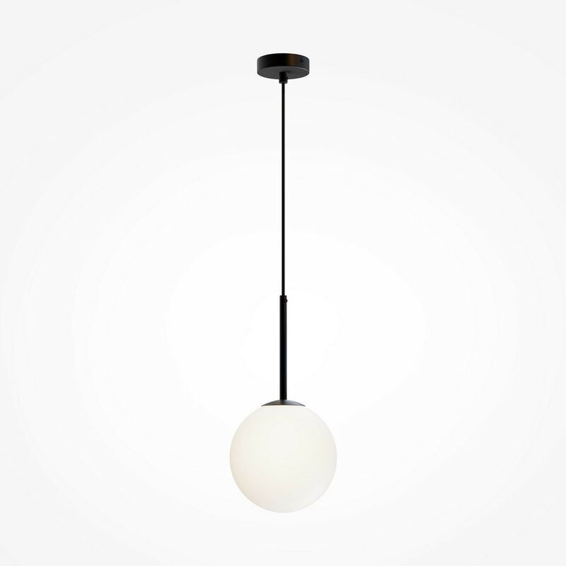 Basic Form 20cm Modern Globe Pendant Ceiling Light Matt Black E14 - Maytoni