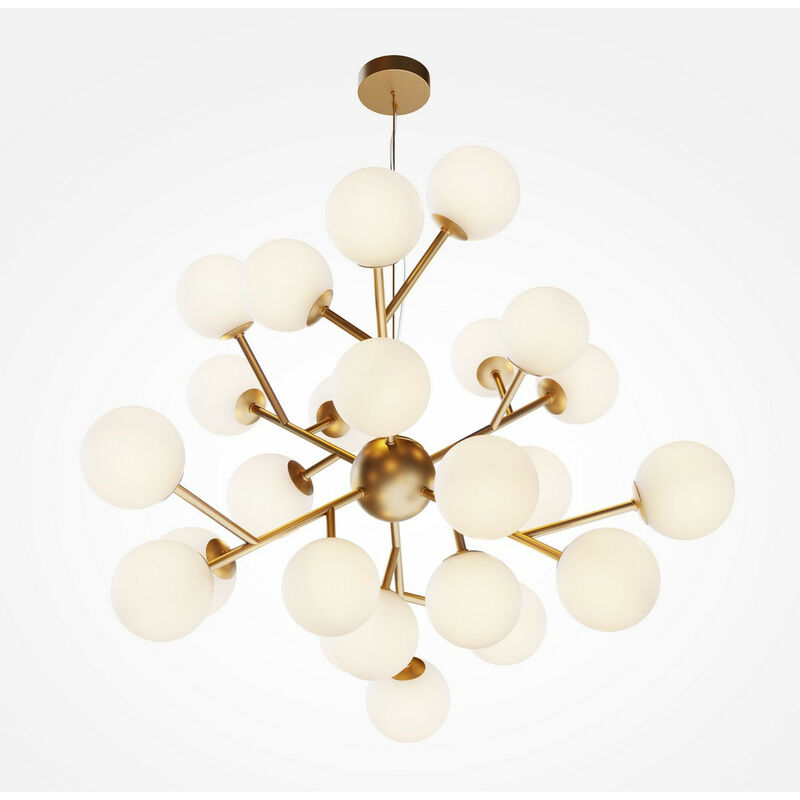 Maytoni Maytoni Dallas Modern 24 Light Globe Pendant Ceiling Light Gold, Matte White Shade, G9