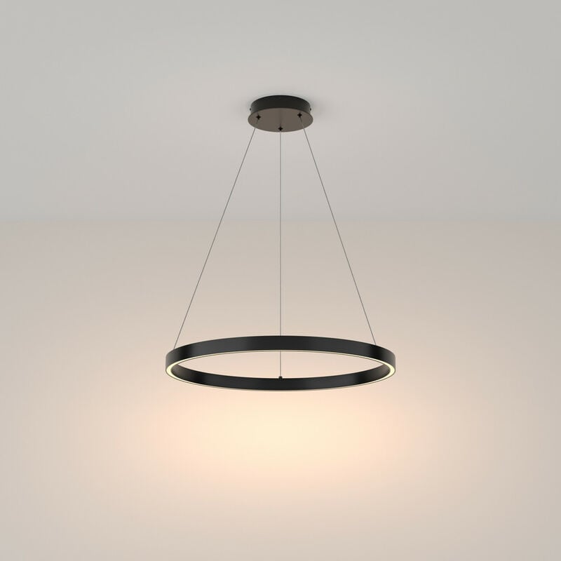 Rim Modern Integrated led Pendant Ceiling Light Black, 60cm, 3000K - Maytoni