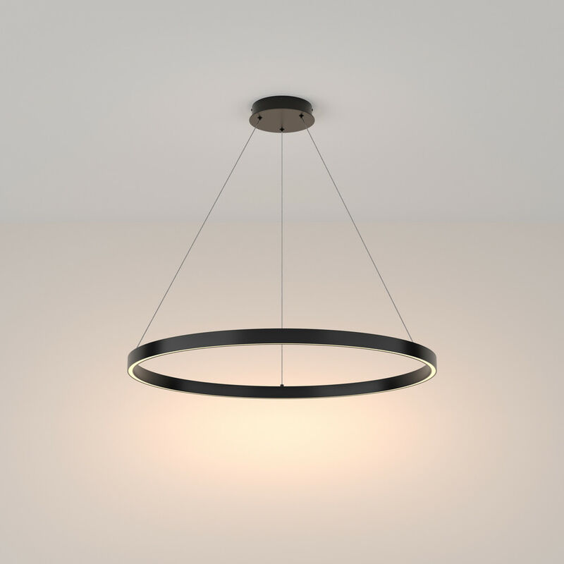 Rim Modern Integrated led Pendant Ceiling Light Black, 80cm, 3000K - Maytoni